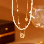 Pearl Pave Zircon Clavicle Necklace