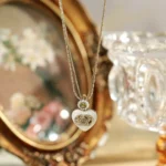 Red Enamel Heart Flower Jewelry Set