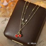 Red Cherry Clavicle Necklace
