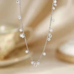 Baby's Breath Zircon Beaded Clavicle Necklace