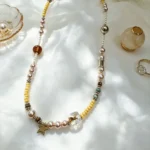 Neo-Chinese Multicolour Beaded Clavicle Necklace