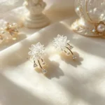 Vintage Silver Zircon Stud Earrings