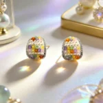 French Geometric Huggie Earrings