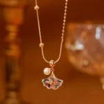 Ginkgo Leaf Multicolour Crystal Zircon Jewelry Set