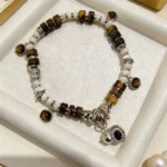 Maillard Tiger Eye Beaded Bracelet