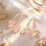 Long Tassel Gradient Stud Earrings