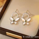 Olive Green Butterfly Pearl Jewelry Set