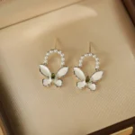 Monet Garden Olive Green Pearl Jewelry Set