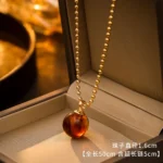 Vintage Maillard Gold Tiger Eye Clavicle Necklace