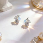 Sparkling Zircon Cherry Stud Earrings