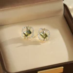 Vintage Green Olive Green Butterfly Jewelry Set