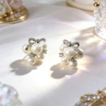 Mocha Mousse Grape Pearl Stud Earrings
