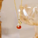 Vintage Gourd Pave Zircon Clavicle Necklace