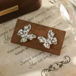 Sparkling Hollow Lace Zircon Stud Earrings