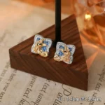 French Full Pave Four-Leaf Clover Jewelry Set