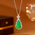 Agate Gourd Hollow Flower Clavicle Necklace