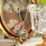 Neo-Chinese Flower Pearl Monet Garden Necklace