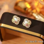 Oil-Painting Monet Garden Enamel Hand-Painted Stud Earrings