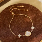 Mother-of-Pearl Four-Leaf Clover Bracelet