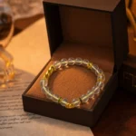 Gold Rhinestone Crystal Beaded Bracelet