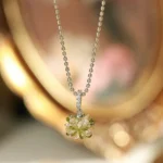 Botanical Olive Green Zircon Grape Jewelry Set