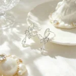 Crystal Butterfly Stud Earrings