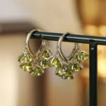 Sparkling Blossom Zircon Drop Earrings