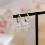 Sparkling Zircon Stud Earrings