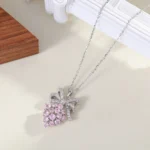 Pink Grape Clavicle Necklace