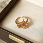 Citrine Gradient Maple Leaf Jewelry Set