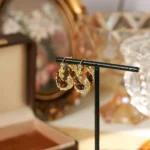 Bohemian Maillard Tiger Eye Stud Earrings