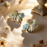 French Baroque Flower Stud Earrings
