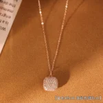 Rhinestone Sparkling Square Full Pave Clavicle Necklace