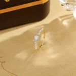 Sparkling Square Block Zircon Ring