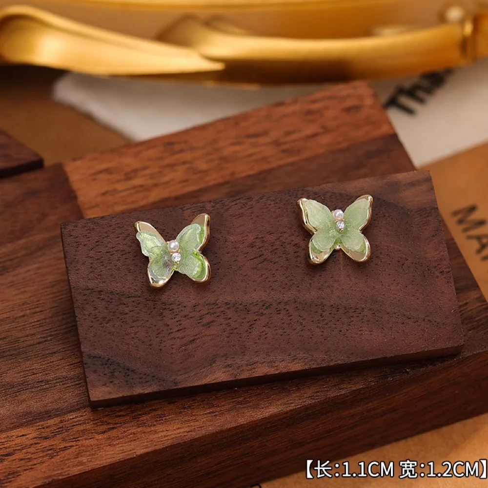 O1CN01QosYvs2BaeBNuAVYy_2214616708355-0-cib Rhinestone Butterfly Stud Earrings - Image 1