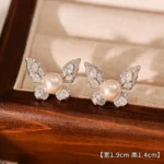 Manta Rose Purple Pearl Butterfly Jewelry Set