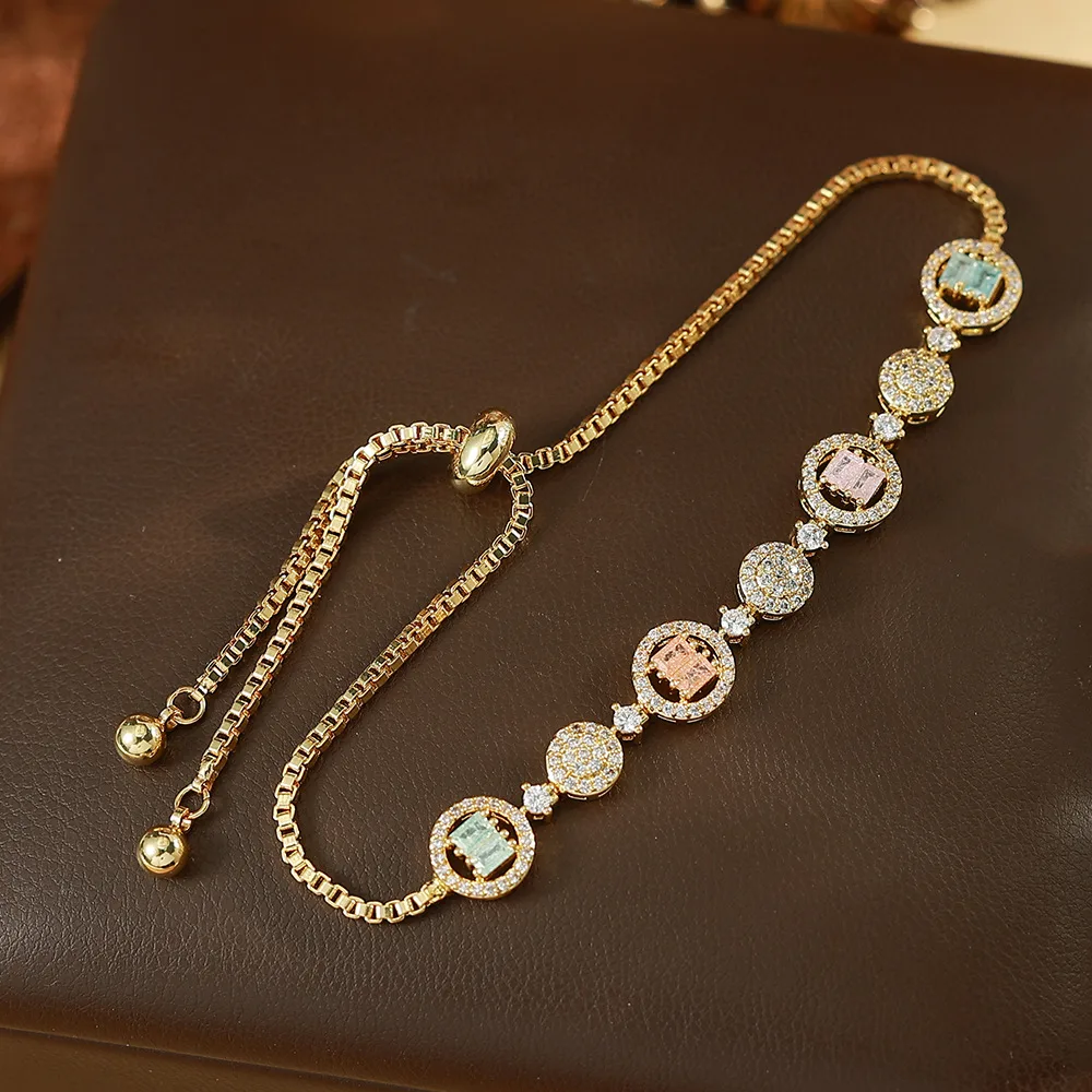 O1CN01QrRWra2BaeHHfWt0o_2214616708355-0-cib Geometric Zircon Bracelet - Image 1