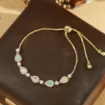 Dopamine Zircon Teardrop Bracelet