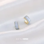 Geometric Enamel Stud Earrings