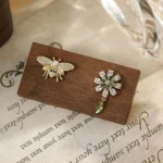 Flower Olive Green Jewelry Set