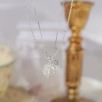 Camellia Full Pave Petal Clavicle Necklace