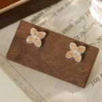 Citrine Flower Stud Earrings