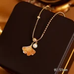 Gradient Maple Leaf Ginkgo Leaf Jewelry Set