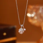 Flower Cluster Mocha Mousse Beaded Clavicle Necklace