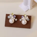 Zircon Flower Pearl Jewelry Set