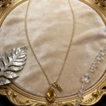 Neo-Chinese Citrine Gold Clavicle Necklace