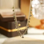 Vintage Lucky Bead Pearl Beaded Clavicle Necklace