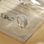Vintage Gold Brushed Wheat Heart Ring