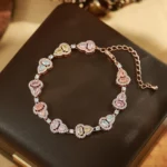 Dopamine Rose Gold Multicolour Gourd Bracelet
