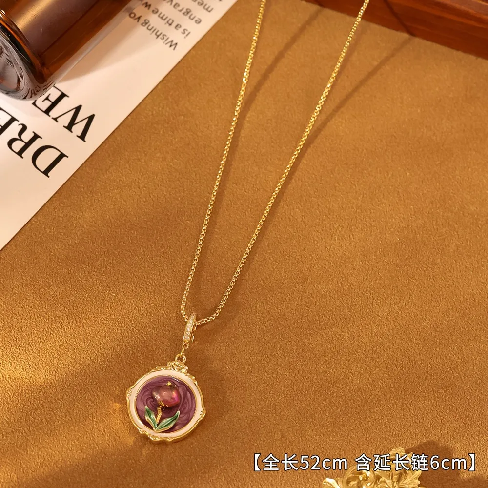 O1CN01eJsBHw2Bae8bXwmtf_2214616708355-0-cib Oil-Painting Monet Garden Pearl Long Necklace - Image 1